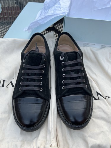 Lanvin dbb1 black suede - black, and