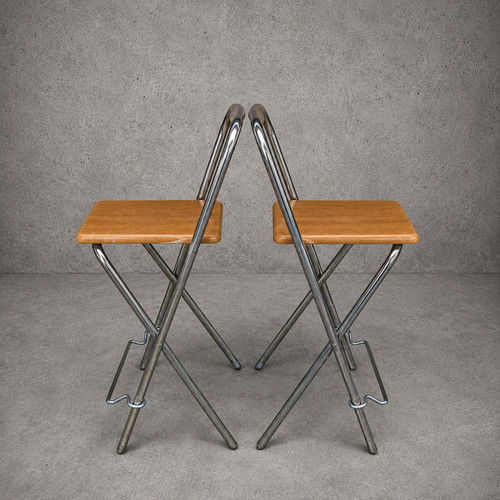 Pair vintage chrome and - pair,
