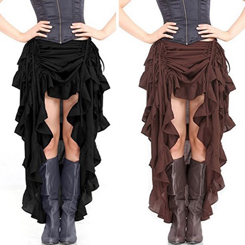 Women ruffled pleated vampire - ruffled,