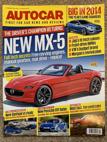 Autocar 8th jan 2014 porsche - autocar,