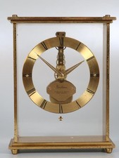 IN-LINE SKELETON MANTEL CLOCK 8 day mechanical REPAIR 7 Jewel by Bentima Germany