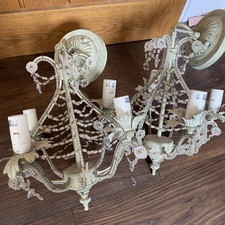 Green/Gold Coloured & French style Chandelier, 8 Lights 