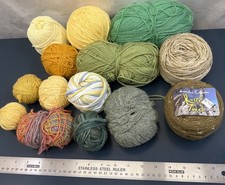 Lot Of 14 Yarn Balls Yellow
