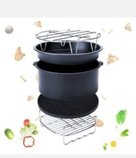 109Pcs Air Fryer Set Chips Accessories Baking Basket Pizza Pan Home Kitchen Tool