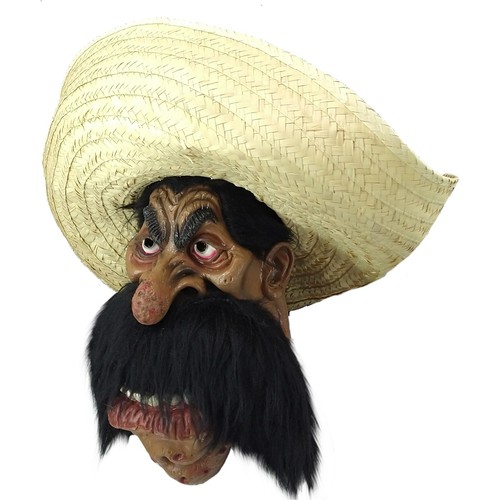 Zapata head latex mask - latex, mexican