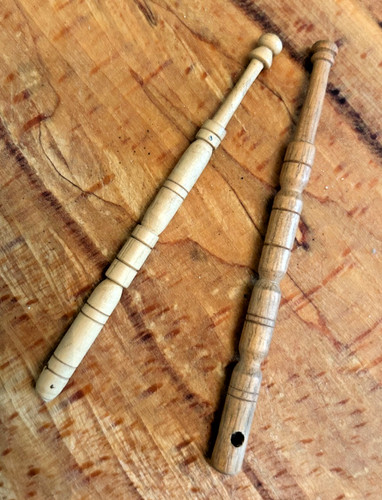 Two handcarved vintage antique - handcarved,