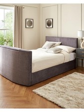 Prent King TV Bed with Voice Control Grey Stylish and Modern Bed Solution