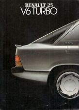Renault 25 V6 Turbo 1985-86 UK Market Foldout Sales Brochure