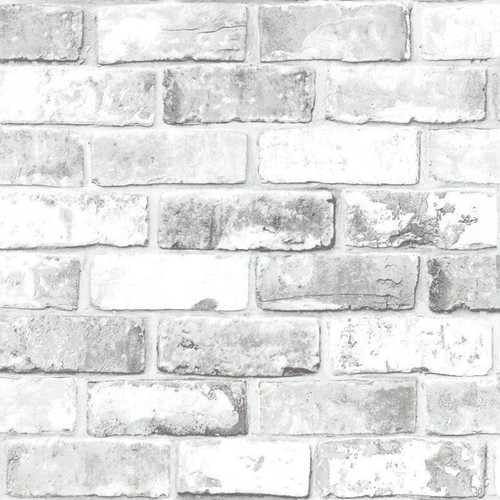 Brick effect wallpaper slate - brick,