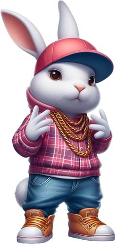 Easter hip hop bunny rabbit - easter,