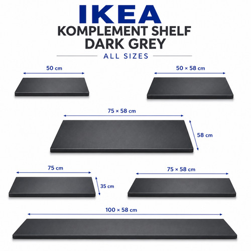 Ikea dark grey wardrobe shelf - ikea,