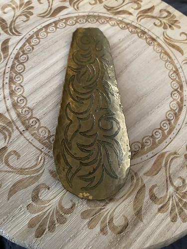 Vintage brass shoe horn - vintage,