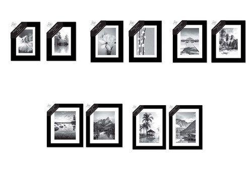 Set black photo frames - black,