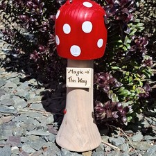 Handmade 28cm Wooden Toadstool