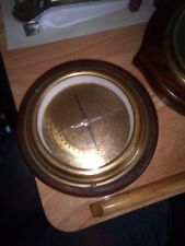 VERY UNUSUAL LARGE COMPASS ON WOOD PLYNTH