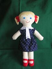 Handcrafted Rag Doll -"sailor girl" - Vintage Laura Ashley fabric