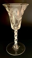 Georgian engraved blown wine - ,
