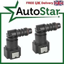 2 X Fuel Line Elbow Fitting Angled Quick Connector 7.89mm ID6 Female 90 Degree