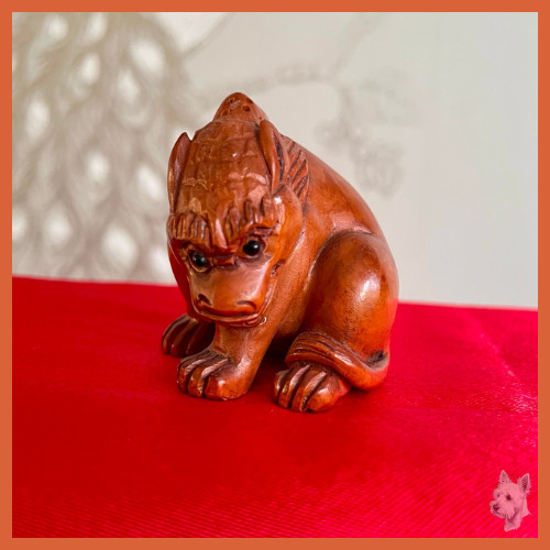 Signed fruitwood japanese - signed,