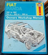 Vintage Haynes Manual Fiat Panda 1981 to 1987 Owners Workshop Manual