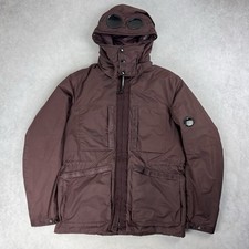CP Company Micro M Puffer Goggle Jacket Large Coat Burgundy 4120