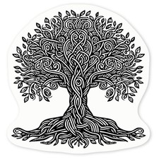 'Celtic Tree' Clear Sticker