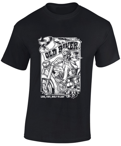 Old biker loud fast mens - loud,