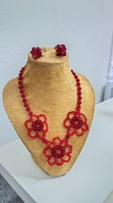 Red Crystal Flower Statement