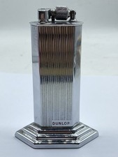 Vintage 1940s McMurdo Dunlop Chrome Advertising Table Lighter