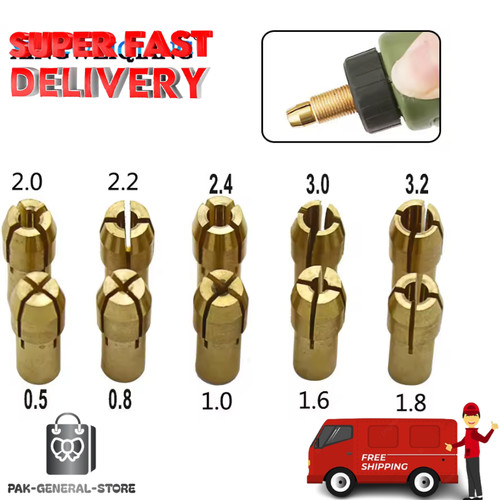 10x brass drill - drill, collet