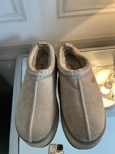 Beige platform slippers fluffy - beige,