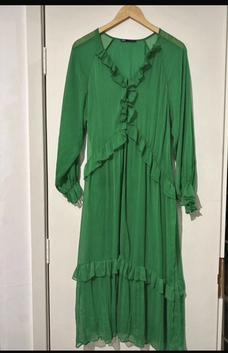 Zara green ruffle - ruffle, size