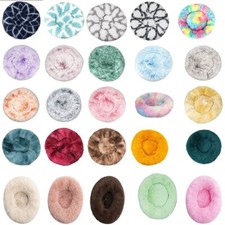 Dog Bed Donut Soft Round Plush Cat Beds For Calming Pet Anti Anxiety Washable