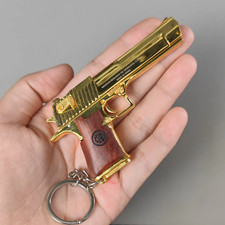 Gun Keychain with Wood