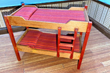 VINTAGE LUNDBY DOLLSHOUSE EARLY  BUNKBEDS  16TH SCALE