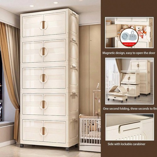 Tier plastic storage cabinet - plastic,