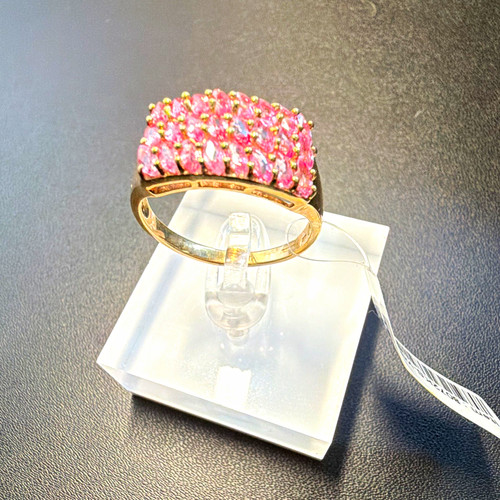 9ct gold ring padparadscha - ring,