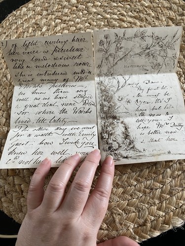 Set victorian handwritten - of, 2