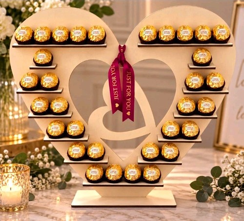 Wooden heart wedding ferrero - wooden,