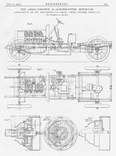 Arrol-Johnston 24-30hp Motor Car - 3x Antique Engineering Prints 1905