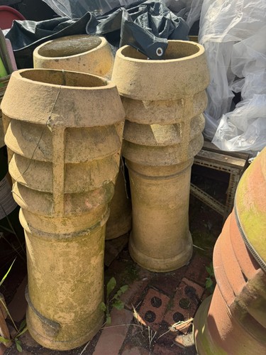 Chimney pot vented - chimney, buff