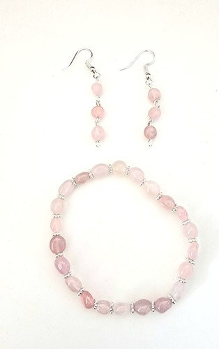 Natural gemstones rose quartz - rose,