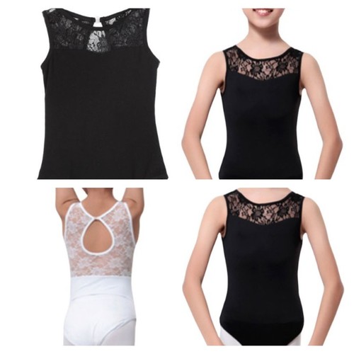 Black leotard lace open back - open,
