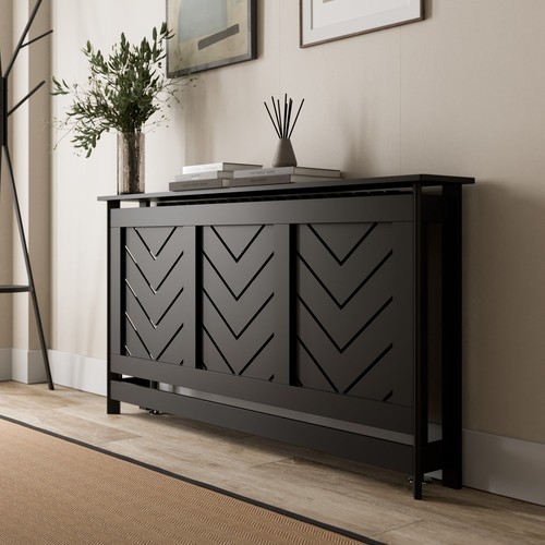 Radiator cover black modern - cover,