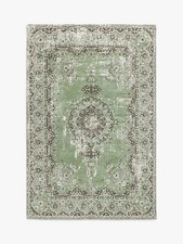 John Lewis ANYDAY Jaipur Traditional Rug L230 x W160cm  Green (Stained/Damaged}
