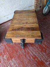 Retro Coffee Table Victorian Factory Industrial Style