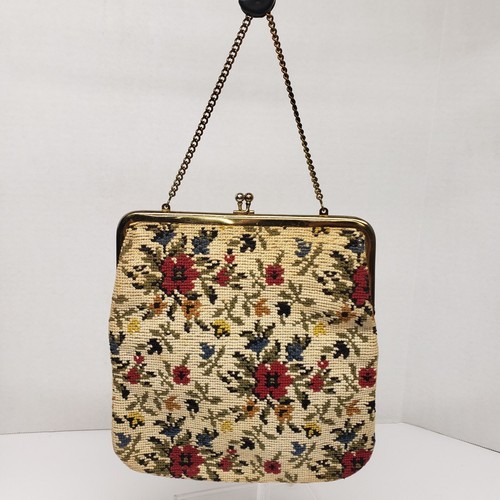 Vintage tapestry purse handbag - tapestry,