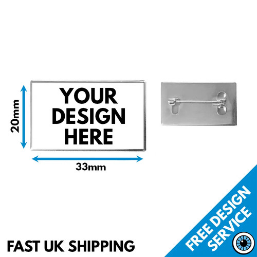 Rectangular custom badges - rectangular,