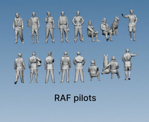 Ww2 raf pilots diorama - ww2,