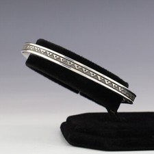 NATIVE AMERICAN NAVAJO STERLING SILVER BRACELET BY LANDON SECATERO